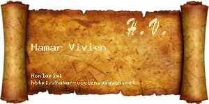 Hamar Vivien névjegykártya